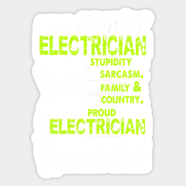 Proud To Be An Electrician Sticker by haigiaditruc